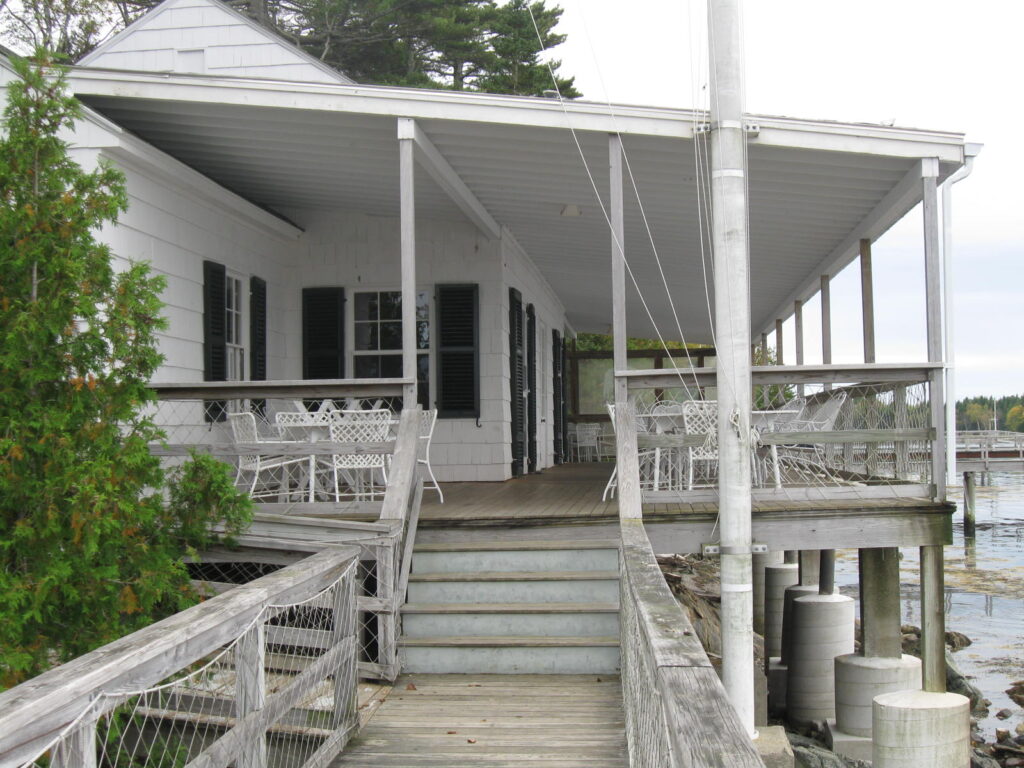 Yacht club porch before enclosure. 